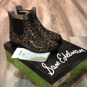 Sam Edelman Rain boot Tinsley Leopard NEW